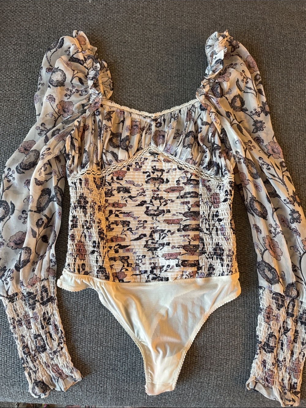 Free People Brunch Date Bodysuit | Size M | Cottagecore Feminine
